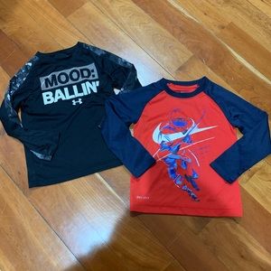 Bundle of (2) long sleeve athletic shirts